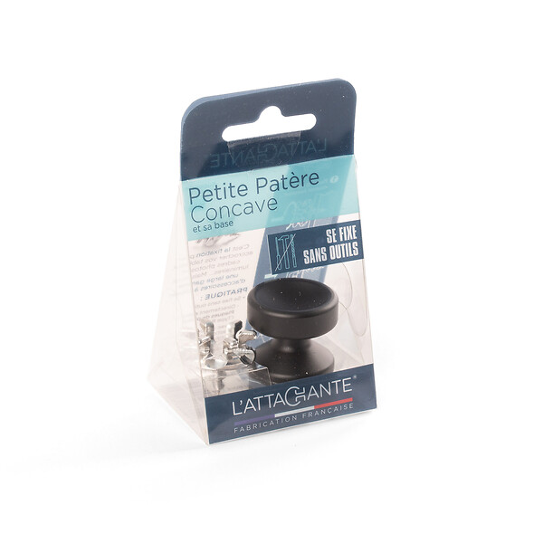 ATTACHANTE - Petite patere concave noir - large
