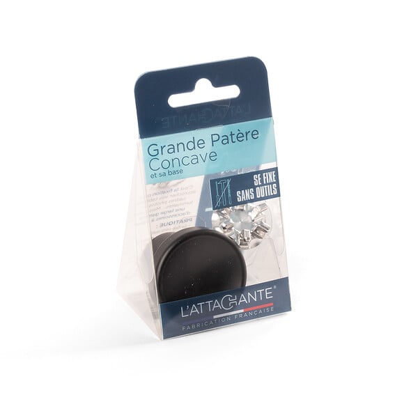 ATTACHANTE - Grande patere concave noir - large