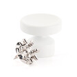 ATTACHANTE - Grande patere concave blanc - vignette