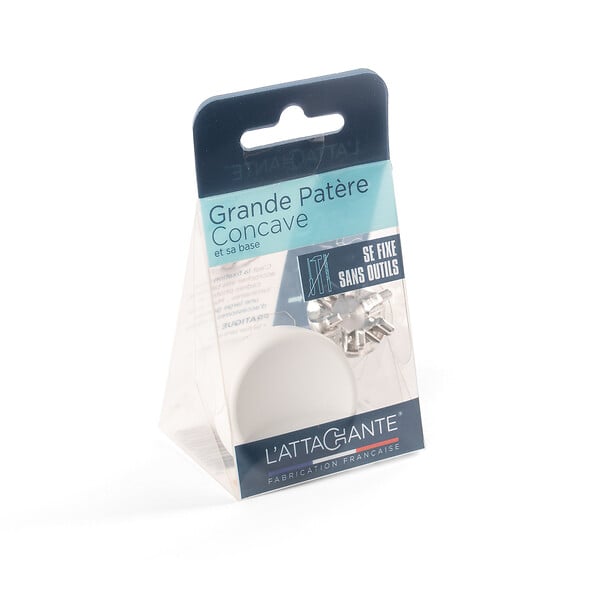 ATTACHANTE - Grande patere concave blanc - large