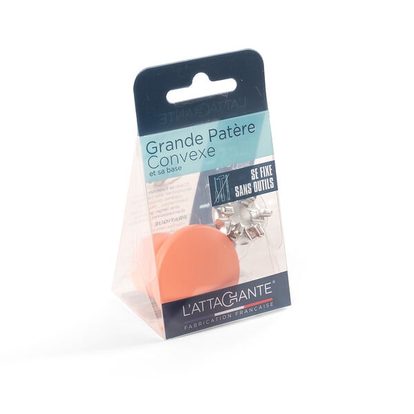 ATTACHANTE - Grande patere convexe flam ros - large