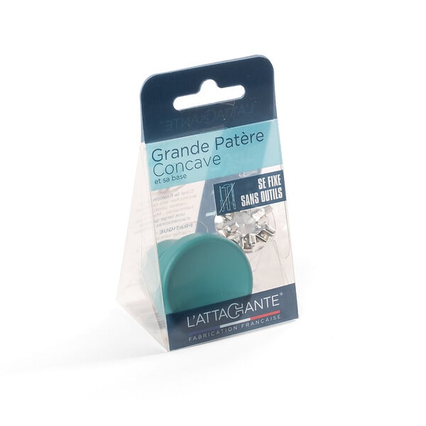 ATTACHANTE - Grande patere concave bleu can - large
