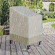 OUTSUNNY - Housse de protection chaises de jardin empilables bâche étanche 70L x 90l x 115H cm oxford haute densité 600D beige café - vignette