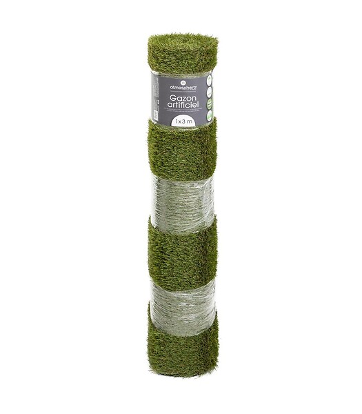 ATMOSPHERA - Rouleau de Gazon artificiel Premium 1 x 3 mètres aspect naturel - large