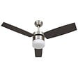 VIDAXL - vidaXL Ventilateur de plafond lampe et télécommande 108cm Marron foncé - vignette