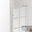 AURLANE - Paroi de Douche 100x200cm Verre Transparent - Barre de Fixation Extensible et Profil Chrome - vignette