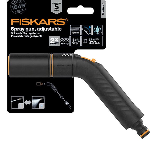 FISKARS - Pistolet d'arrosage 2 jets - FiberComp - Débit au pouce - large
