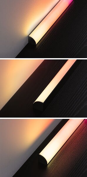 PAULMANN - Kit 2Lightbars 2x60cm Dynamic Rainbow RGB 2x1W 230-5V DC noir plastiq - large