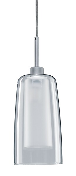 PAULMANN - Pendulum Arido II URail LED 1x5W GU10 Chrome métal-verre 230V - large