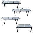 HAPPY GARDEN - Salon de jardin FIRENZE extensible en textilène gris 8 places - aluminium anthracite - vignette
