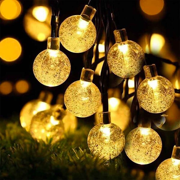 LUMISKY - Guirlande solaire FESTY WHITE 20 globes 5.8M - large