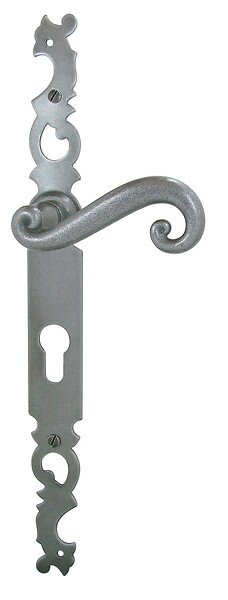 BRIONNE - Ensemble sur plaque de style Cévennes entraxe 195mm bec de cane condamnation gauche noir - BRIONNE - V.1010744NR - large