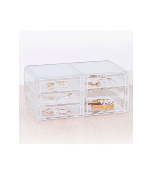 5 FIVE SIMPLY SMART - Boîte à Bijoux transparente 5 tiroirs - large