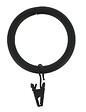 MOBOIS - 10 anneaux pince ronds acier - Noir mat - Diam.52x28mm - vignette