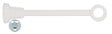 MOBOIS - 1 SUPPORT A OEIL BAGUE PLATE REC 110-300MM AXE/MUR D.28mm LAQUE BLANC - vignette