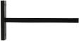 MOBOIS - 1 SUPPORT METAL PLAT MAXI 120MM AXE/MUR D.28mm NOIR MAT - vignette