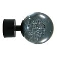 MOBOIS - 1 EMBOUT BOULE A BULLES VERRE FUME D.28mm NOIR MAT - vignette