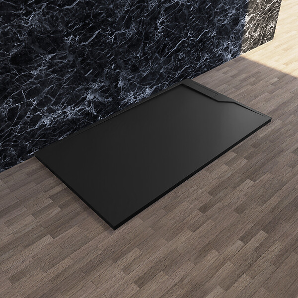 KINDFORD - Receveur riva 90x90 noir - large