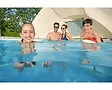 BESTWAY - Piscine tubulaire Power Steel acier - Décor rotin - Diam.396xH.107cm - vignette