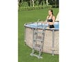 BESTWAY - Piscine tubulaire Power Steel acier - Décor rotin - Diam.396xH.107cm - vignette