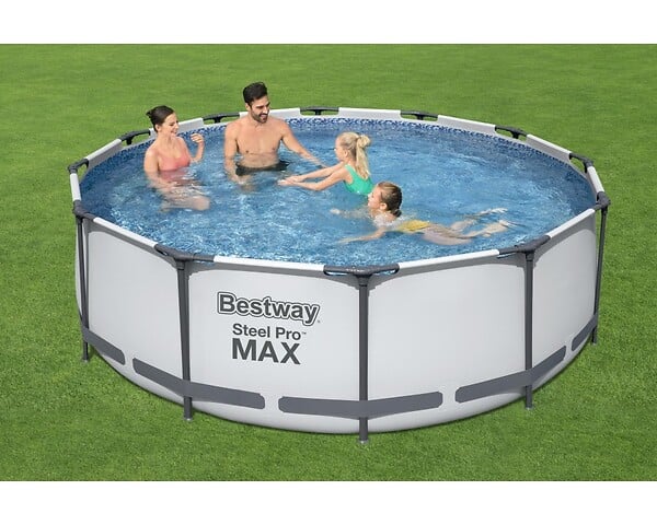 BESTWAY - Piscine tubulaire Steel Pro Max - Ronde - Diam.366xH.100cm - large
