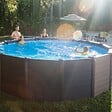 INTEX - Piscine tubulaire Graphite - Ronde - D478xH124cm - vignette