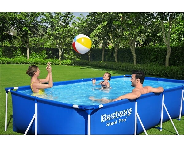 BESTWAY - Piscine tubulaire Steel Pro - Rectangulaire - L400xH81xP211cm - large