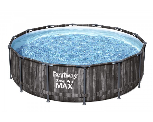 BESTWAY - Piscine tubulaire Steel Pro Max - Ronde - D427xH107cm - large