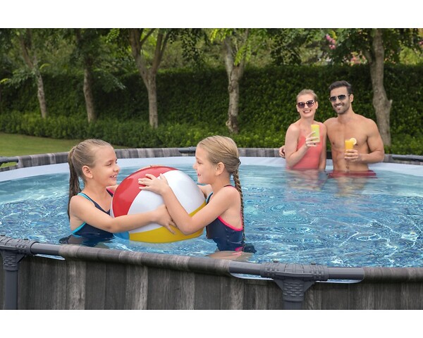 BESTWAY - Piscine tubulaire Steel Pro Max - Ronde - D427xH107cm - large