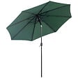 OUTSUNNY - Parasol en métal rond polyester 180g/m² manivelle inclinable Ø 2,95 x 2,5 m vert - vignette