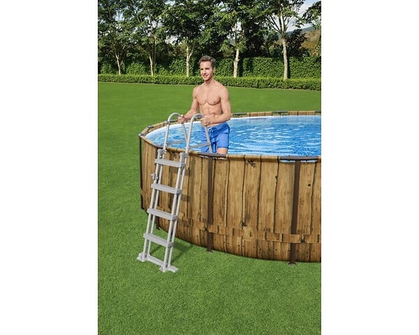 BESTWAY - Piscine tubulaire Power Steel - Ronde - Diam.549xH.122cm - large