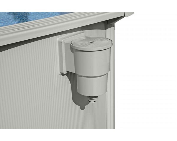 BESTWAY - Piscine acier Hydrium - Octogonale - Gris - Diam.366xH.122cm - large