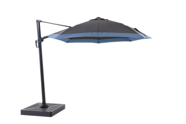 Parasol excentré - Bicolor Bleu - large