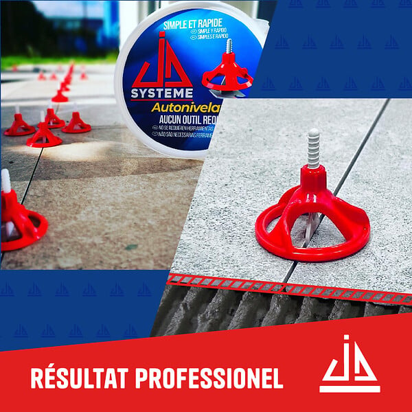 JD SYSTEME - Kit de nivellement carrelage - 150 croisillons 1,5mm + 50 écrous - large
