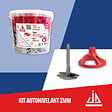 JD SYSTEME - Kit 150 croisillons 2mm + 50 écrous  Pour carrelages de 3/15mm - vignette