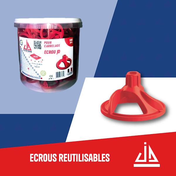 JD SYSTEME - Ecrous 100 pces Compatible tout croisillons - large
