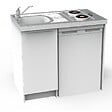 MODERNA - Meuble bas kitchenette CLASSIK 100cm 1 porte avec niche pour réfrigérateur - MODERNA - ABCE100D05 - vignette