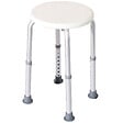 HOMCOM - Tabouret de douche réglable en hauteur siège de douche ergonomique pieds antidérapants charge max. 136 Kg alu HDPE blanc - vignette