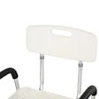 HOMCOM - Chaise de douche siège de douche ergonomique hauteur réglable pieds antidérapants dossier accoudoirs amovibles charge max. 136 Kg alu HDPE blanc - vignette