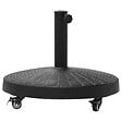 OUTSUNNY - Pied de parasol base de lestage rond poids net 22,7kg en résine avec 4 roulettes - dim. Ø 52 x 41H cm - noir - vignette