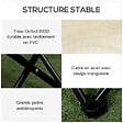 OUTSUNNY - Chaise de camping pliable avec sac de transport et pochette de rangement acier oxford beige - vignette