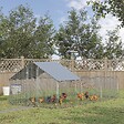 PAWHUT - Enclos poulailler chenil 18 m² - parc grillagé dim 6L x 3l x 1,95H m - espace couvert - acier galvanisé - vignette