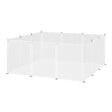 PAWHUT - Cage parc enclos modulable petits animaux - dim. 105L x 105l x 45H cm - 12 panneaux résine PP opaque - vignette