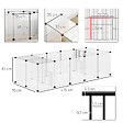 PAWHUT - Enclos parc modulable petits animaux - 20 panneaux - dim. 175L x 70l x 45H cm - acier noir PP blanc - vignette
