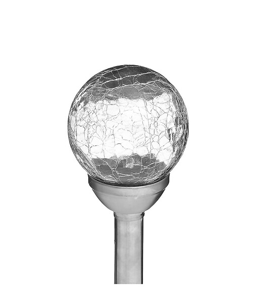 ATMOSPHERA - Balise solaire en inox et verre D. 6 x H. 36 cm - large