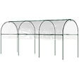 OUTSUNNY - Serre de jardin serre à tomates dim. 4L x 1,23l x 1,71H m acier thermolaqué vert PVC haute densité transparent - vignette