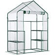 OUTSUNNY - Serre de jardin 6 étagères - dim. 142L x 73l x 195H cm - porte - acier thermolaqué PVC haute densité anti-UV - transparent vert - vignette