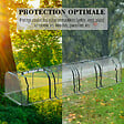 OUTSUNNY - Serre de jardin tunnel 3,95L x 1l x 0,8H m 4 portes zippées bâche PVC transparent acier thermolaqué vert - vignette