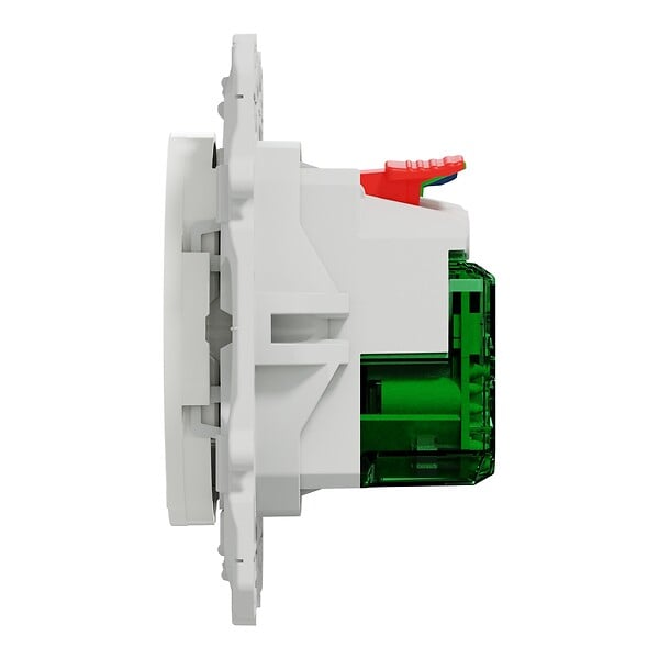 SCHNEIDER ELECTRIC - Odace - prise affleurante + USB C 10.5W - blanc - large