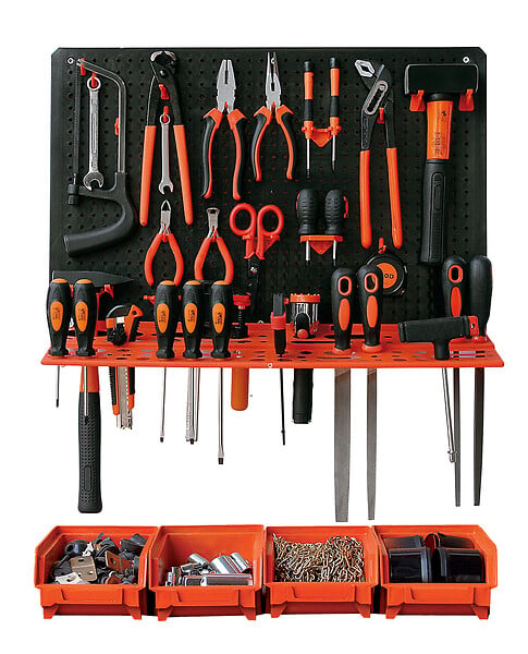 TOOD - Panneau porte-outils mural - Plastique - 25 pièces - large